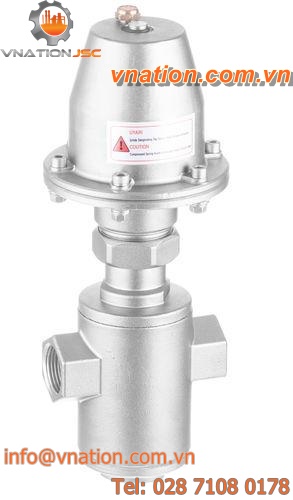 piston valve / pneumatic / angle seat / 3/2-way