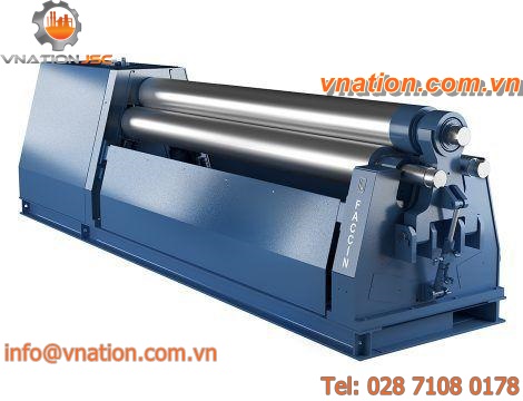 hydraulic plate bending machine / automatic / with 3 drive rollers / numerical control