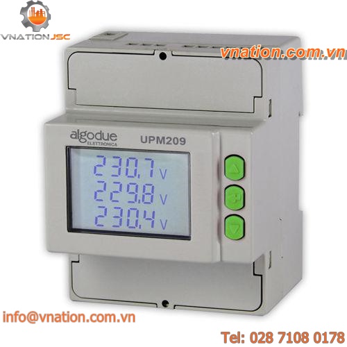 power measuring device / multi-function / three-phase / DIN rail