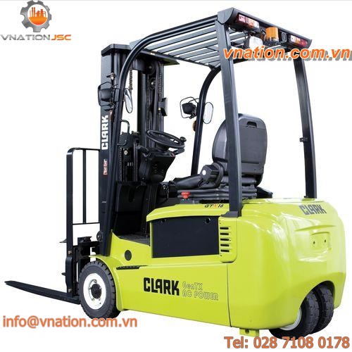 electric forklift / ride-on / exterior / 3-wheel