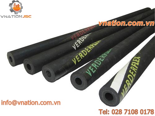 foodstuffs hose / high-pressure / elastomer / for corrosive fluids