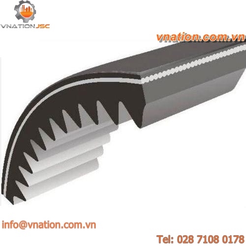 V transmission belt / toothed / industrial / for the textile industry