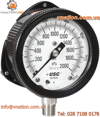 pressure gauge / Bourdon tube / analog / process / vacuum