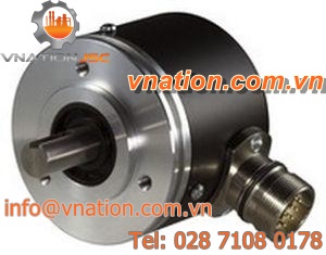 single-turn rotary encoder / absolute / solid-shaft / IP65