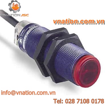 diffuse reflective photoelectric sensor / cylindrical / infrared
