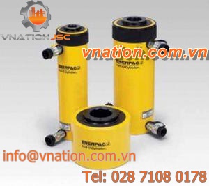 hydraulic cylinder / double-acting / push tug / hollow-plunger