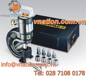 hydraulic punching unit / manual / for metal sheets / rotary