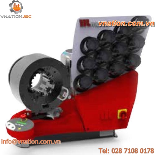 hose crimping machine / semi-automatic / hydraulic / compact