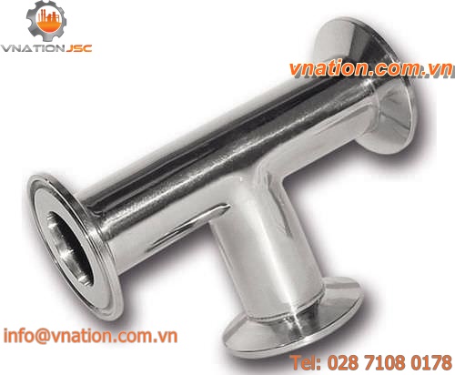 flange fitting / T / stainless steel