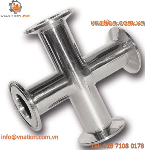flange fitting / cross / stainless steel / high-pressure