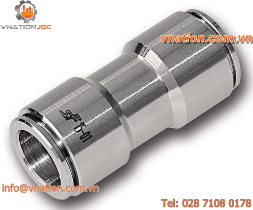 straight fitting / union / push-in / stainless steel