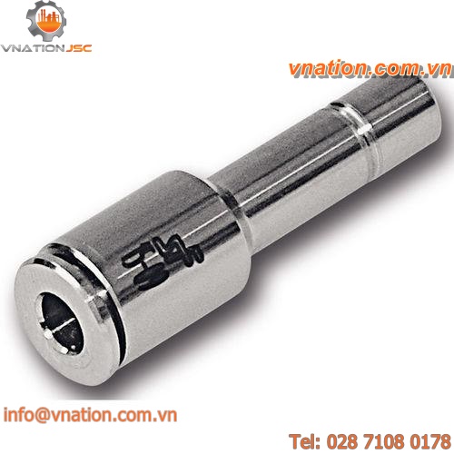 reducing fitting / push-in / straight / stainless steel
