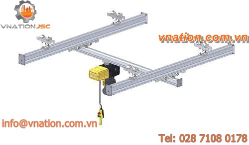 double-girder overhead traveling crane / underslung / single-girder / steel profile