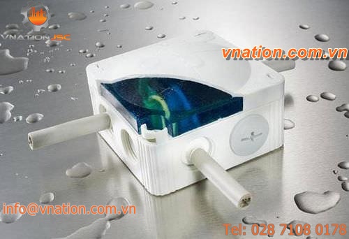 in-line junction box / plastic / temperature-resistant / with knockouts