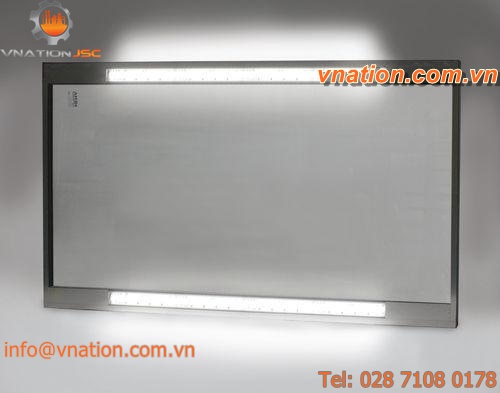 machine safety window with integrated LED lighting