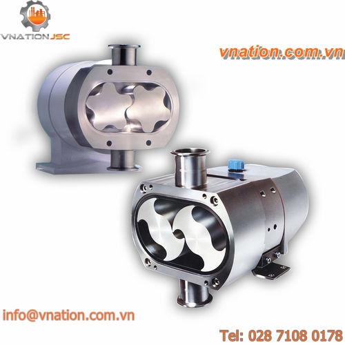 water pump / rotary lobe / for hygienic applications / stainless steel