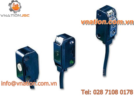 through-beam photoelectric sensor / diffuse reflective / red light / compact