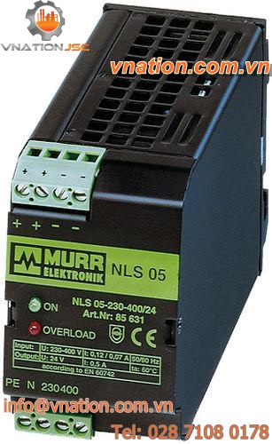 AC/DC power supply / regulated / DIN rail / with overcurrent protection
