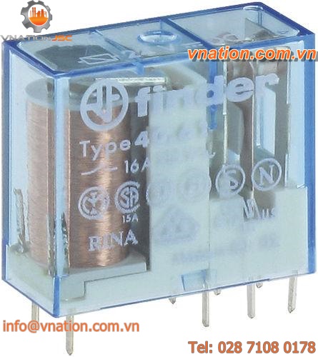 1NO/NC electromechanical relay / plug-in