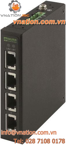 unmanaged network switch / industrial / 4-port / DIN rail