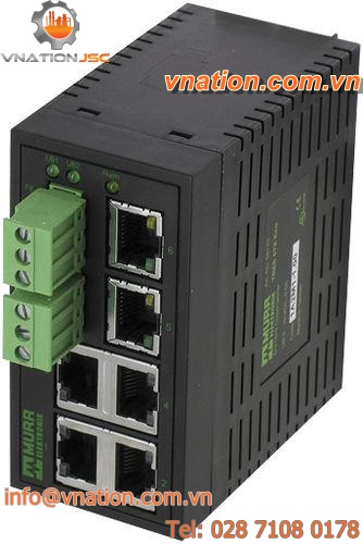 unmanaged network switch / industrial / 6 ports / DIN rail