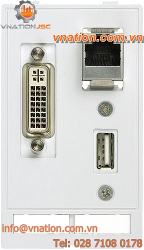 USB connector / RJ45 / rectangular / push-pull
