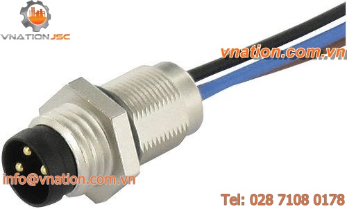 electric connector / circular / male / screw-locked