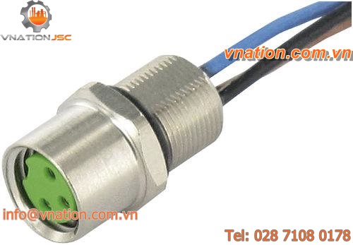electric connector / circular / screw / flange
