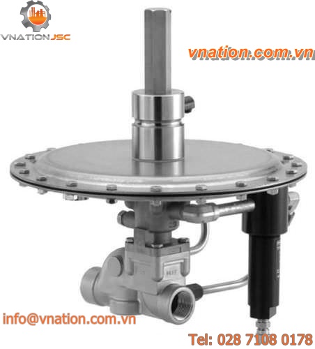 diaphragm valve / pressure reducing / stainless steel