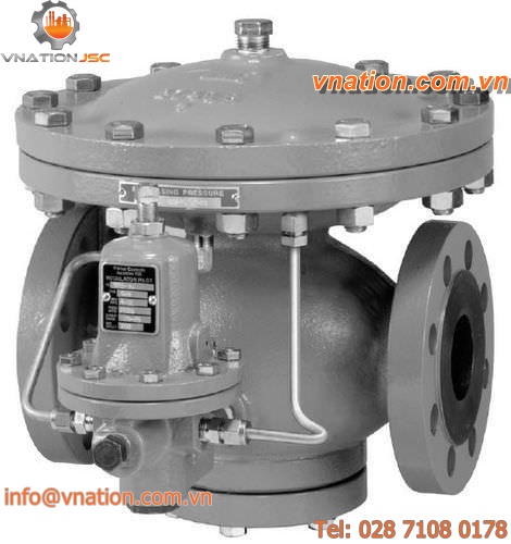 diaphragm valve / pressure reducing / for steam