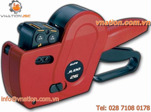 two-line labeler / for the food and beverage industry / portable / manual