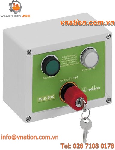 key lock switch / emergency stop / single-pole / enclosed