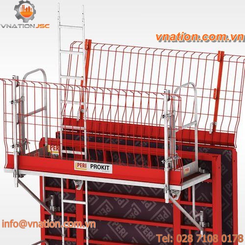 work platform / with safety railing / for formwork