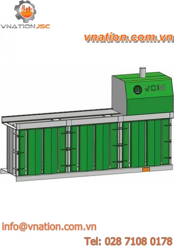 cardboard waste compactor / plastic / multi-chamber / top-loading