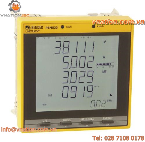 electrical network measuring device / power quality / AC current / frequency