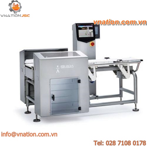 packaging machine checkweigher / with belt conveyor / high-performance / with touchscreen controls