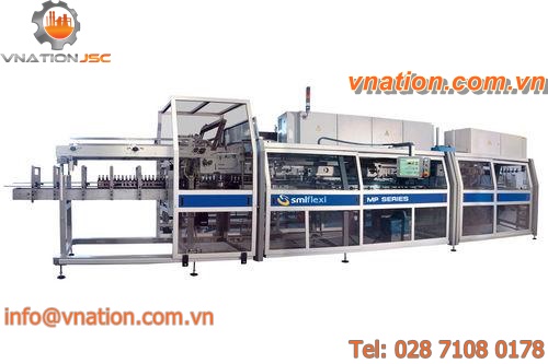 horizontal cartoner / automatic / cardboard sleeve / bottle