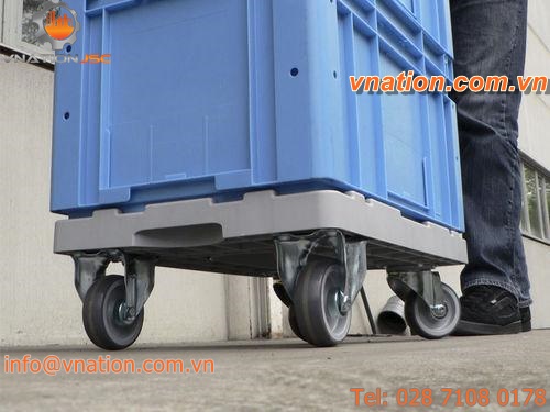 transport cart / multipurpose / plastic / with swivel casters