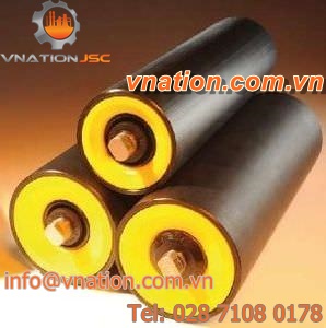 slip-on conveyor roller / thermoplastic / abrasion-resistant
