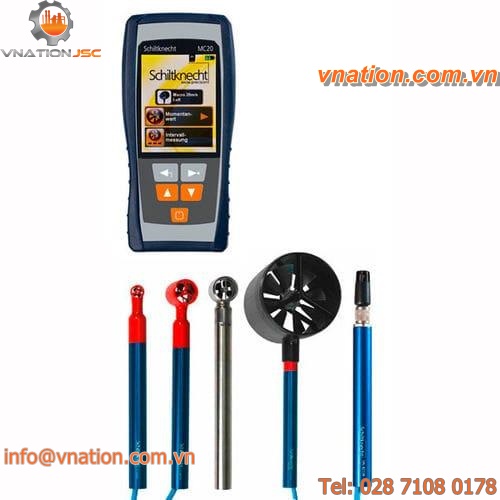 vane thermo-anemometer / hand-held / hygrometer