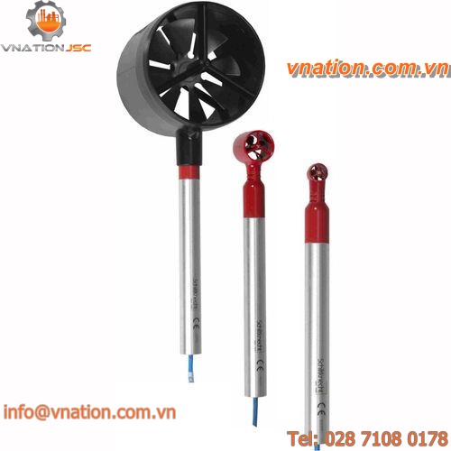 vane anemometer / fixed / process / frequency output