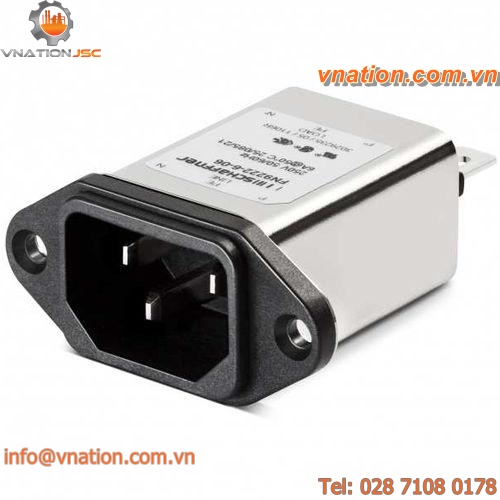 EMI electronic filter / single-phase / IEC inlet / power