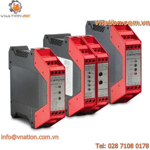 safety relay / AC/DC / compact / DIN rail