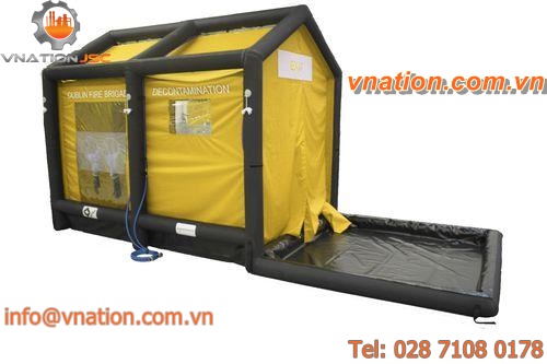 decontamination shower / mobile / for hazardous environments / inflatable