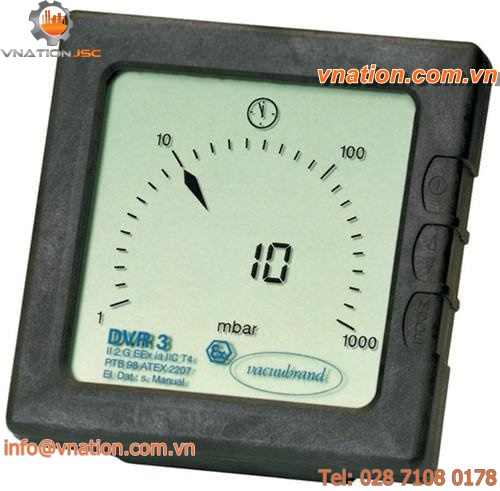 vacuum gauge with ceramic sensor / digital / chemical-resistant