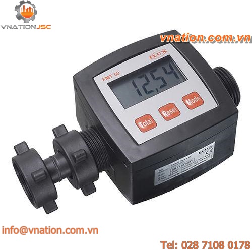 impeller flow meter / for liquids / in-line / digital