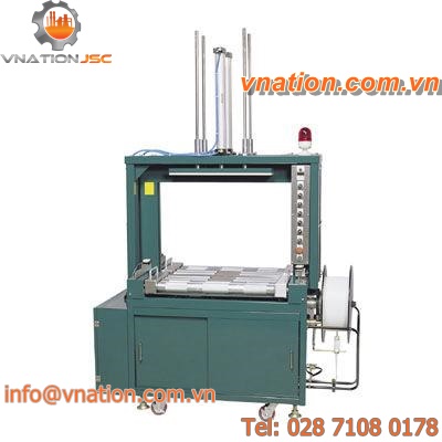vertical strapping machine / pallet / with press / automatic