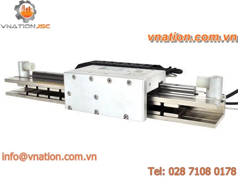linear positioning stage / 1-axis / vacuum-compatible / sliding