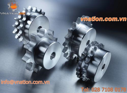 helical-toothed sprocket wheel / hub / shaft