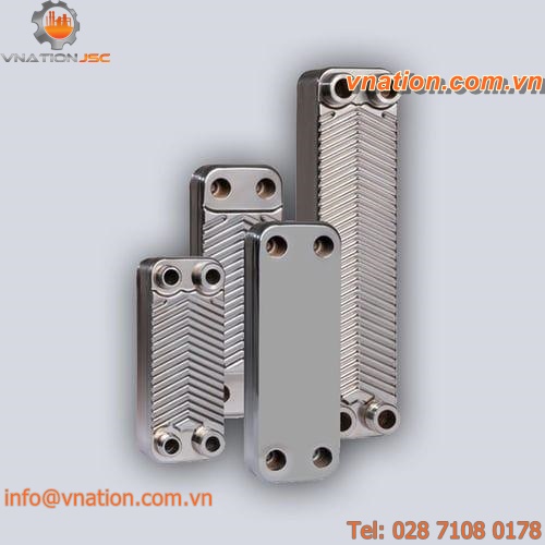 brazed plate heat exchanger / stainless steel / copper / nickel